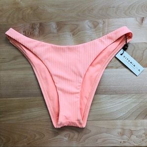 Vitamin A , Peach Corduroy Texture Swim Bottoms